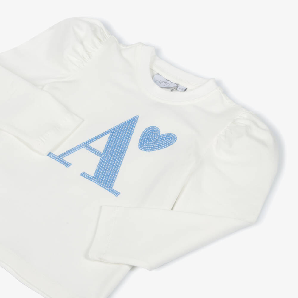 A Dee-Girls Blue Swirl Print Jersey Shorts Set | Childrensalon Outlet