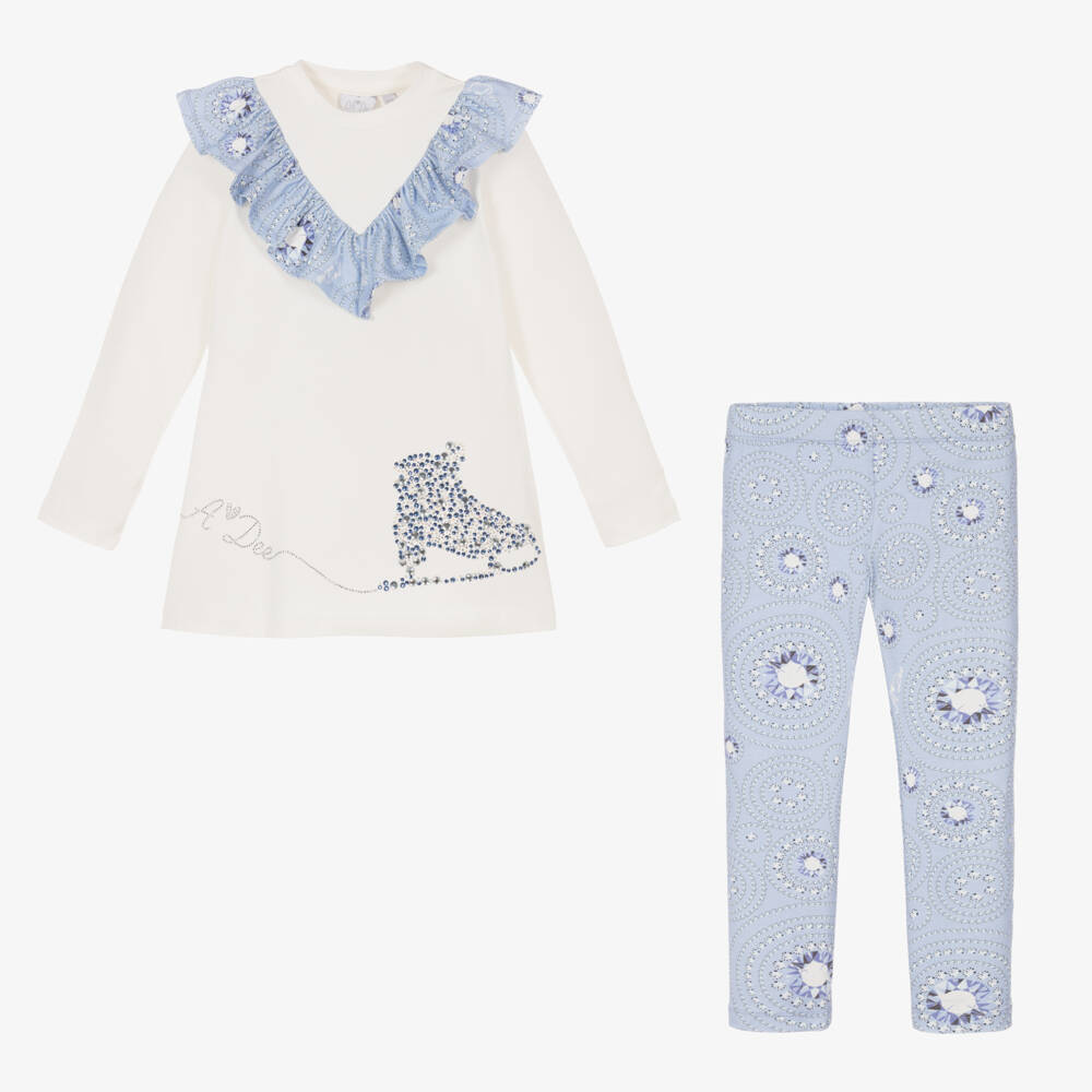 A Dee-Girls Blue & White Skating Outfit | Childrensalon Outlet