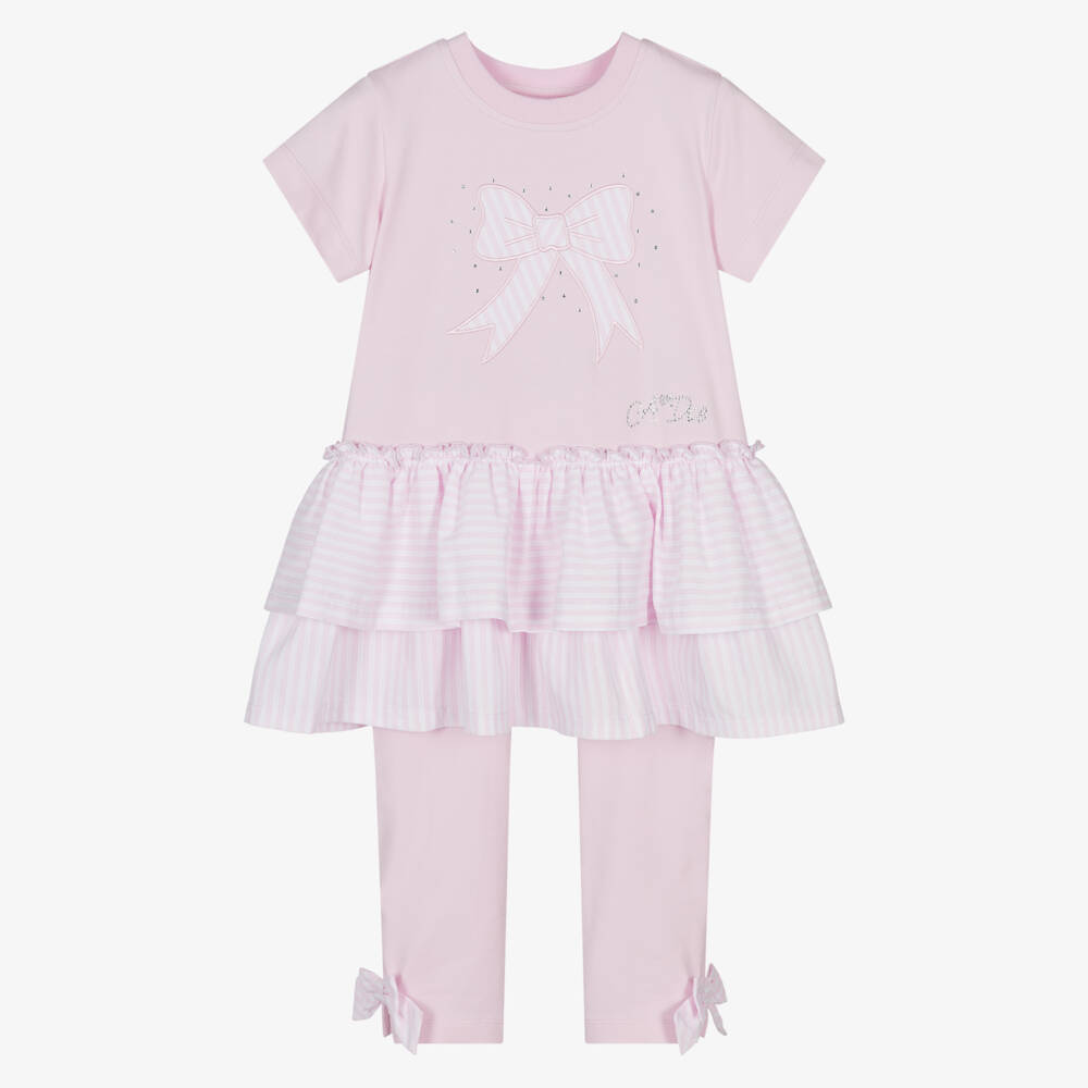 A Dee-Набор леггинсов с бантом для девочек в розовом цвете | Childrensalon Outlet