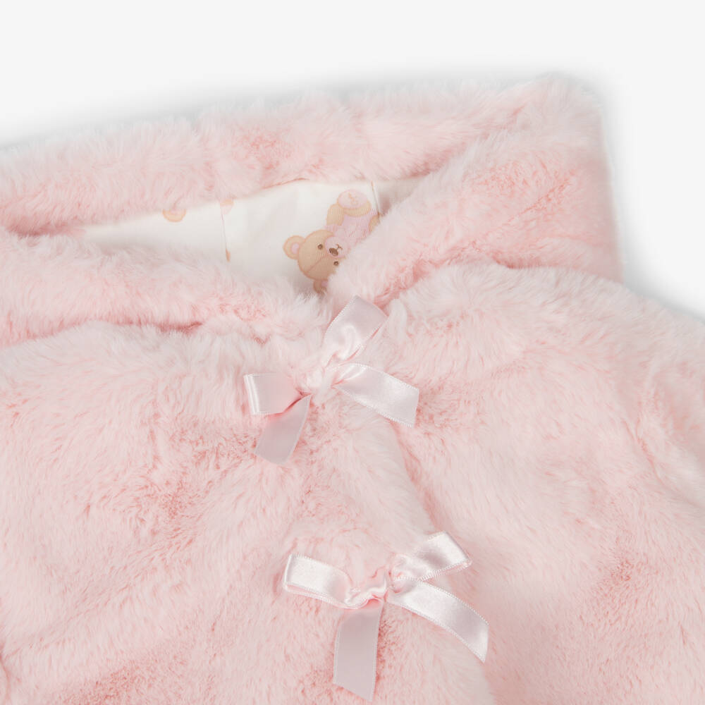 A Dee-Girls Blush Faux Fur Jacket | Childrensalon Outlet