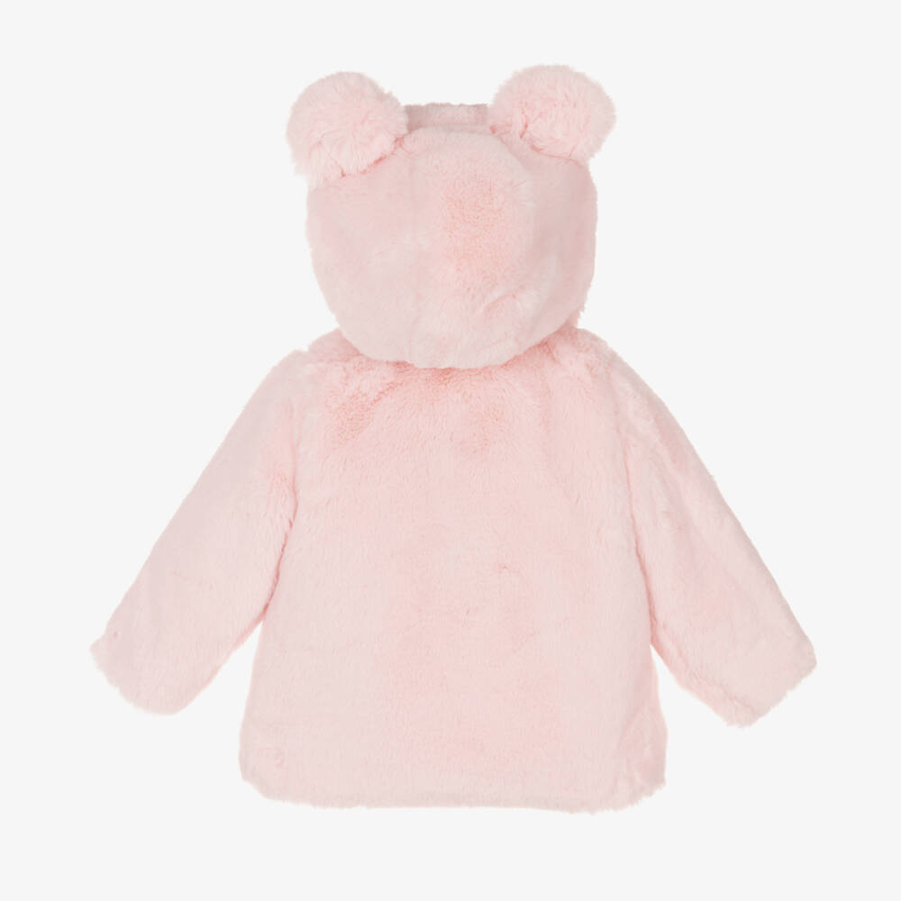 A Dee-Girls Blush Faux Fur Jacket | Childrensalon Outlet