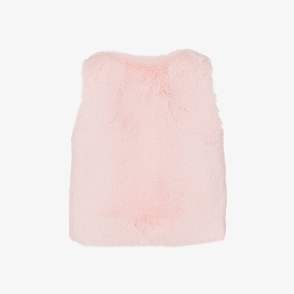 A Dee-Girls Blush Faux Fur Vest | Childrensalon Outlet