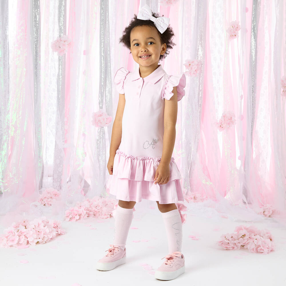 A Dee-Girls Blush Faux Leather Sneakers | Childrensalon Outlet