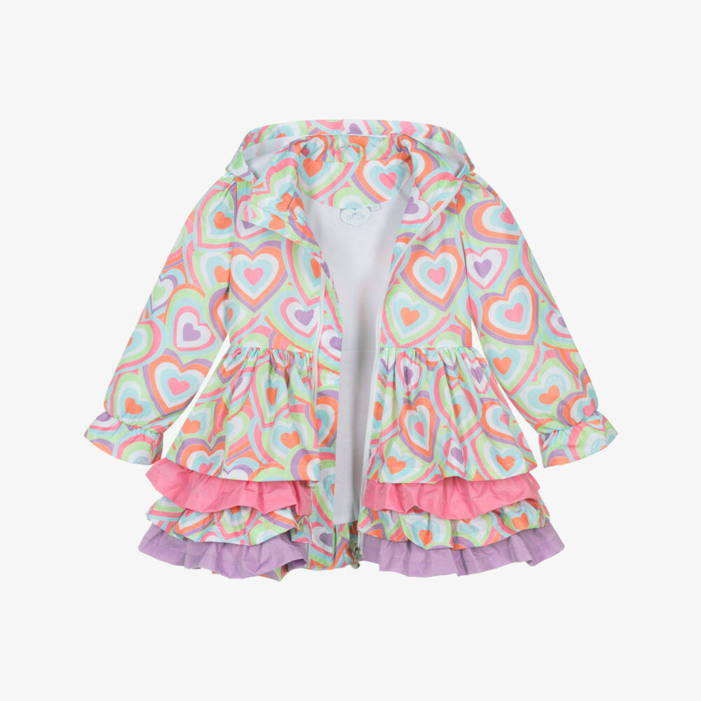A Dee-Girls Blush Heart Patterned Hooded Jacket | Childrensalon Outlet