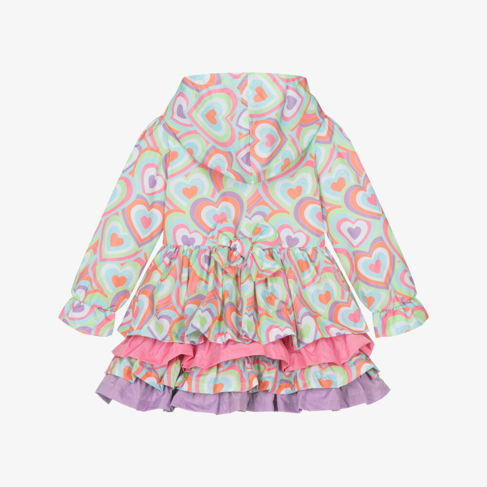A Dee-Girls Blush Heart Patterned Hooded Jacket | Childrensalon Outlet