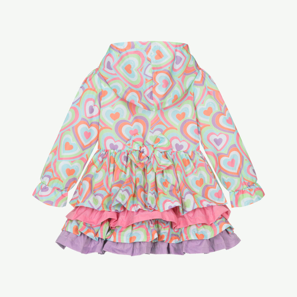 A Dee-Куртка с капюшоном с узором в виде сердец для девочек в розовом цвете | Childrensalon Outlet