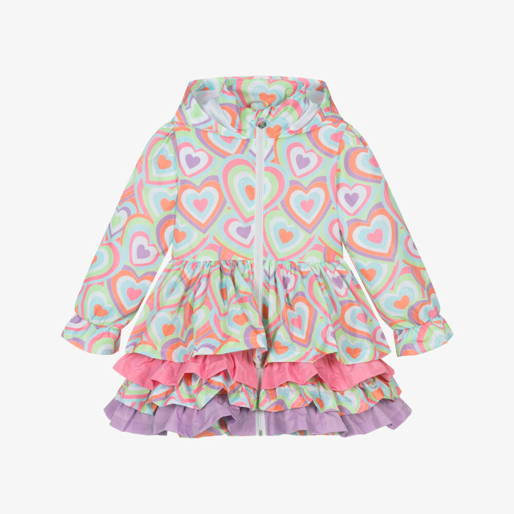 A Dee-Girls Blush Heart Patterned Hooded Jacket | Childrensalon Outlet