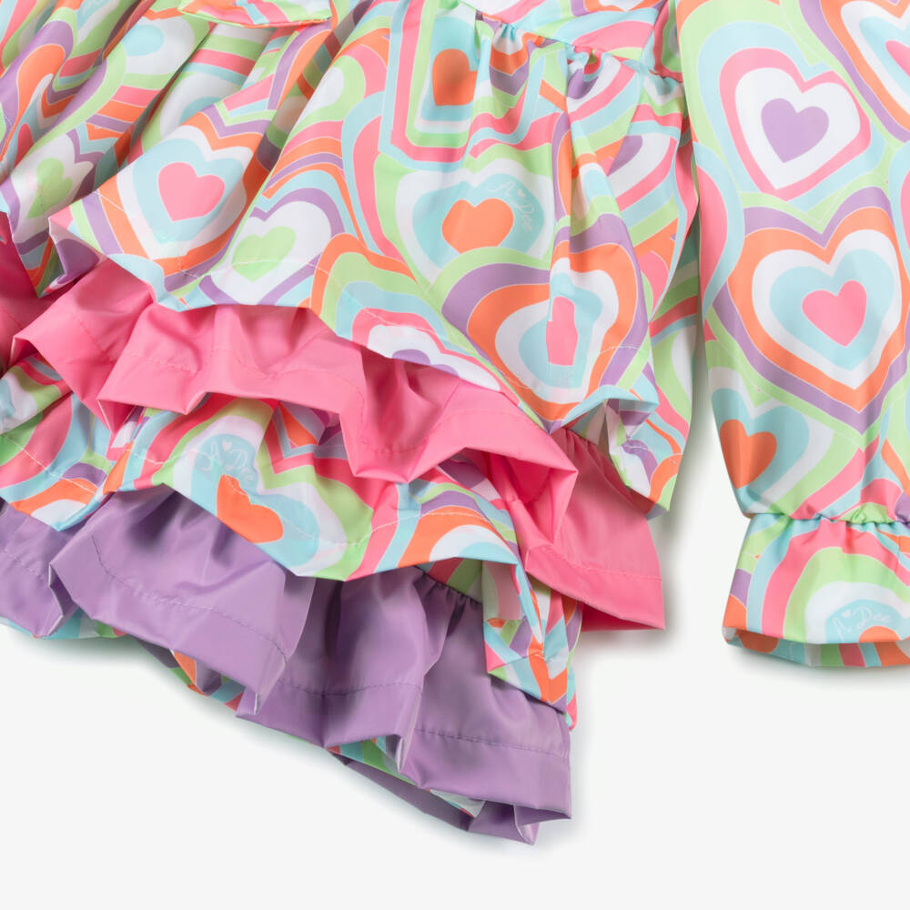 A Dee-Girls Blush Heart Patterned Hooded Jacket | Childrensalon Outlet