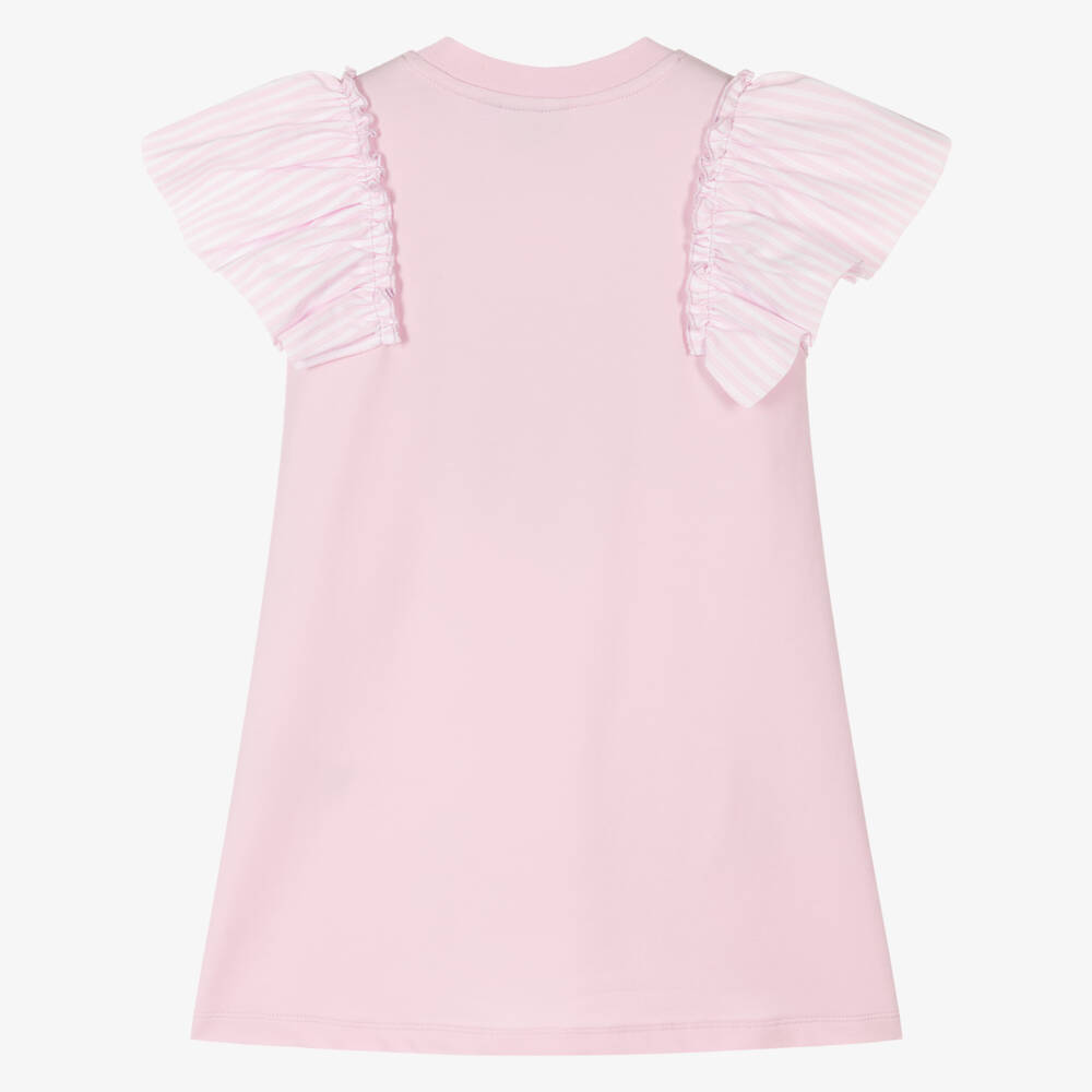 A Dee-Girls Blush Striped Flutter Dress | Childrensalon Outlet