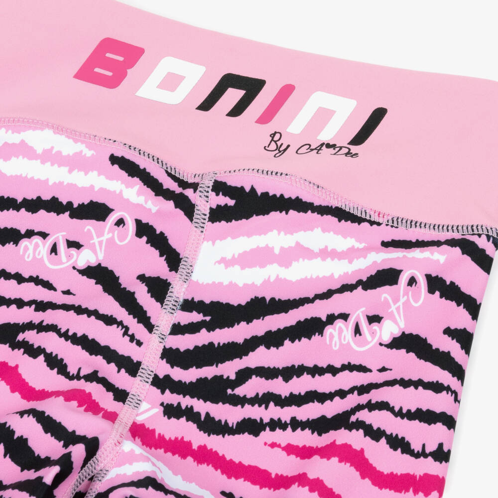 A Dee-Girls Bright Pink Zebra Print Leggings | Childrensalon Outlet