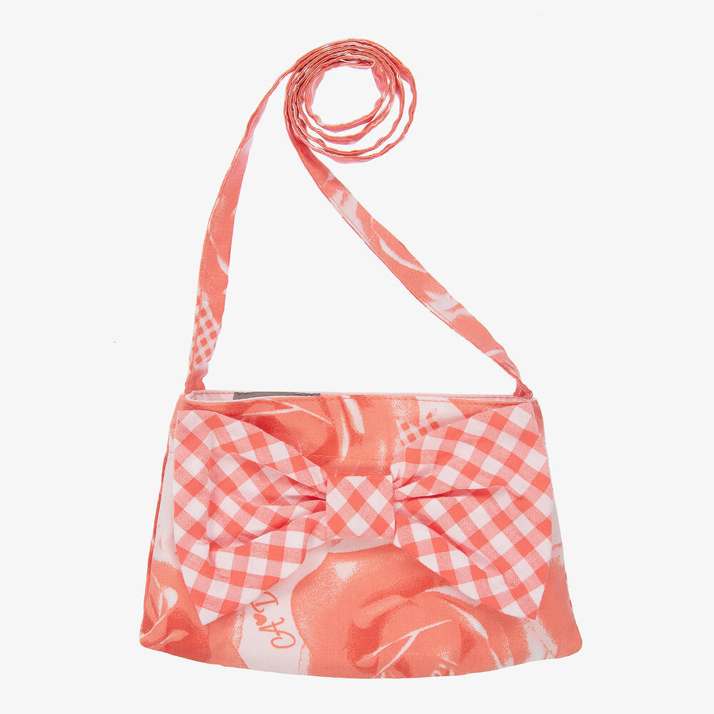 A Dee - Girls Coral Pink Cross Body Bag (18cm) | Childrensalon