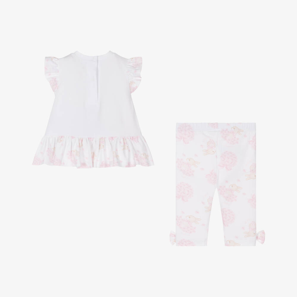 A Dee-Girls Cotton Bunny Leggings Ensemble | Childrensalon Outlet