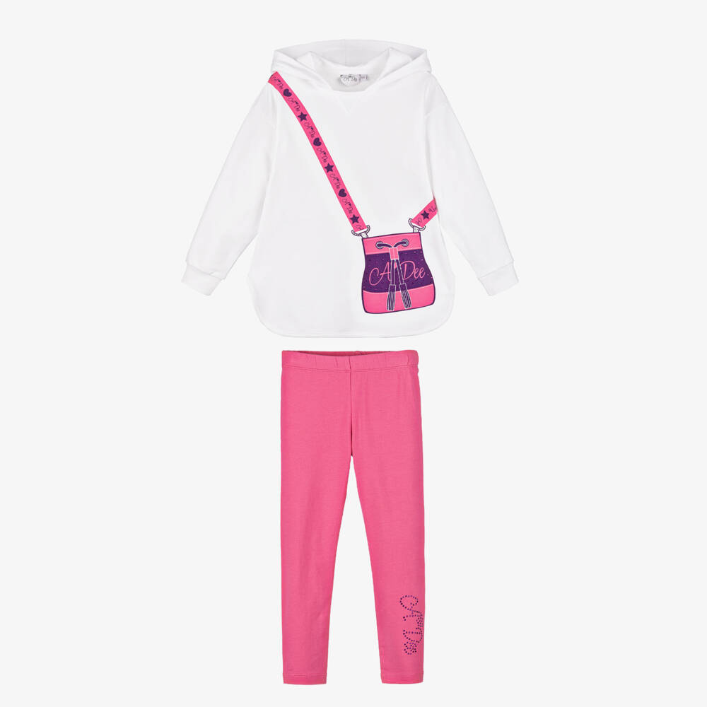A Dee-Girls Cotton Hoodie and Leggings Set | Childrensalon Outlet