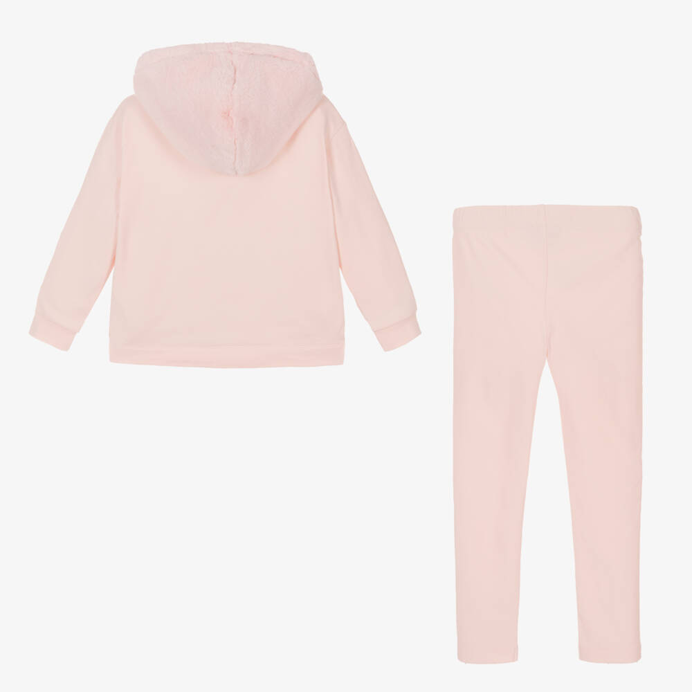 A Dee-Girls Cotton Pink Hoodie Leggings Set | Childrensalon Outlet