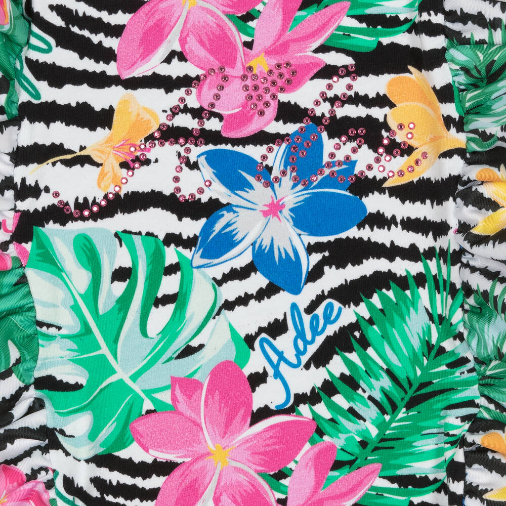 A Dee Girls Cotton Tropical Flowers Leggings Set Childrensalon Outlet