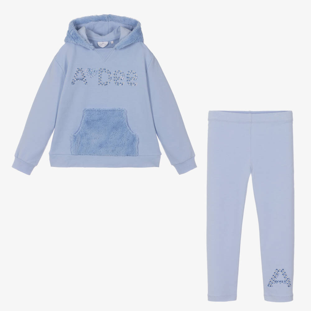 A Dee-Girls Cozy Blue Legging Ensemble | Childrensalon Outlet