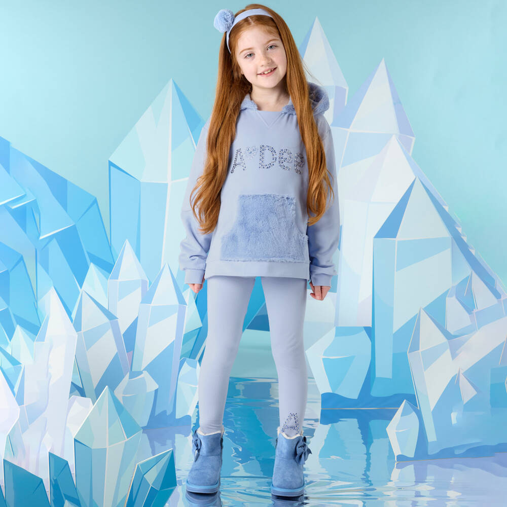A Dee-Girls Cozy Blue Legging Ensemble | Childrensalon Outlet