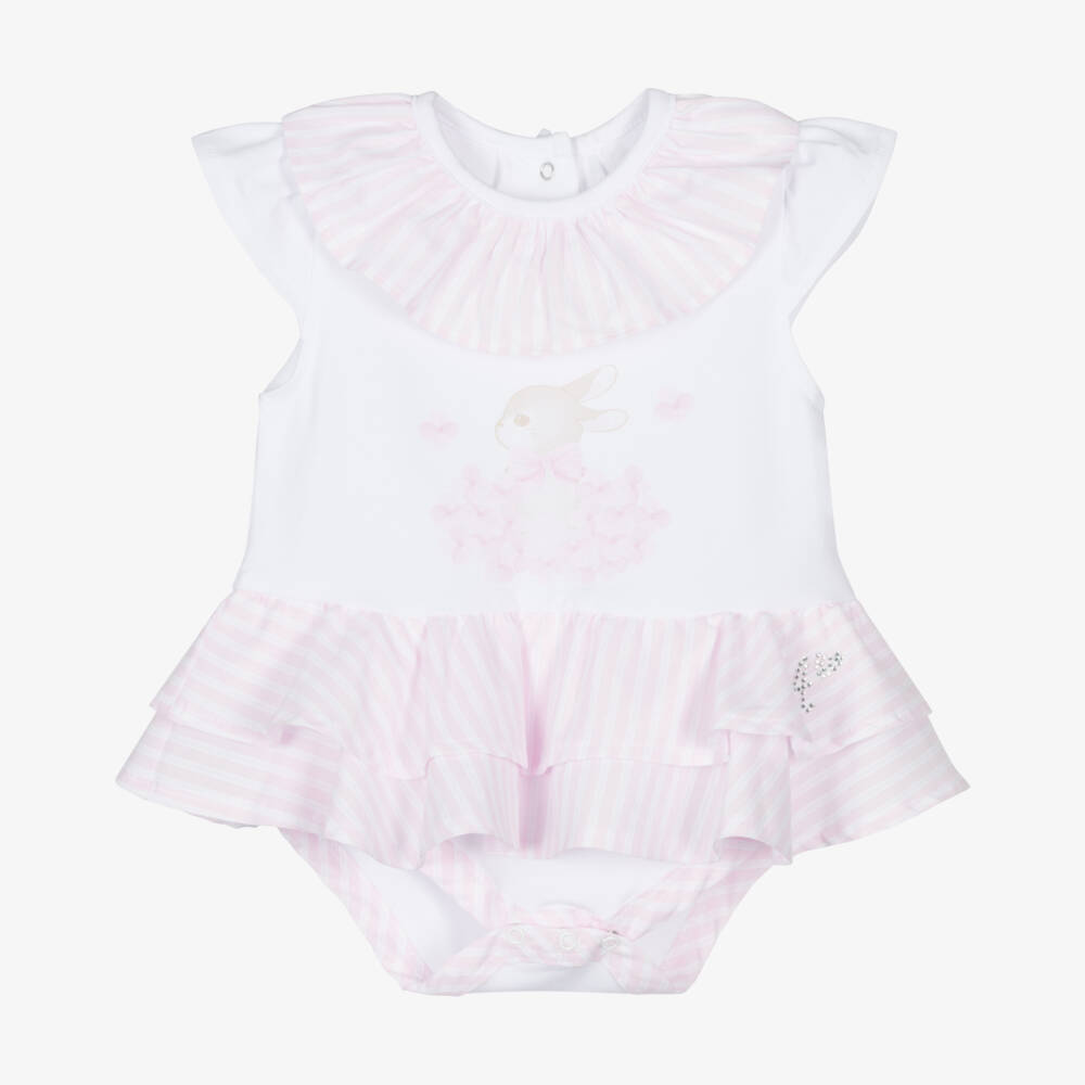 A Dee-Girls Delicate Cotton Bunny Romper | Childrensalon Outlet