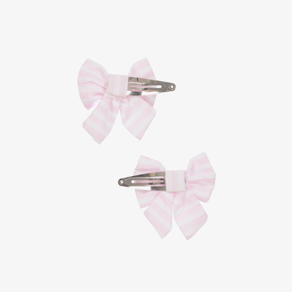 A Dee-Girls Delightful Pink Stripe Barrettes | Childrensalon Outlet