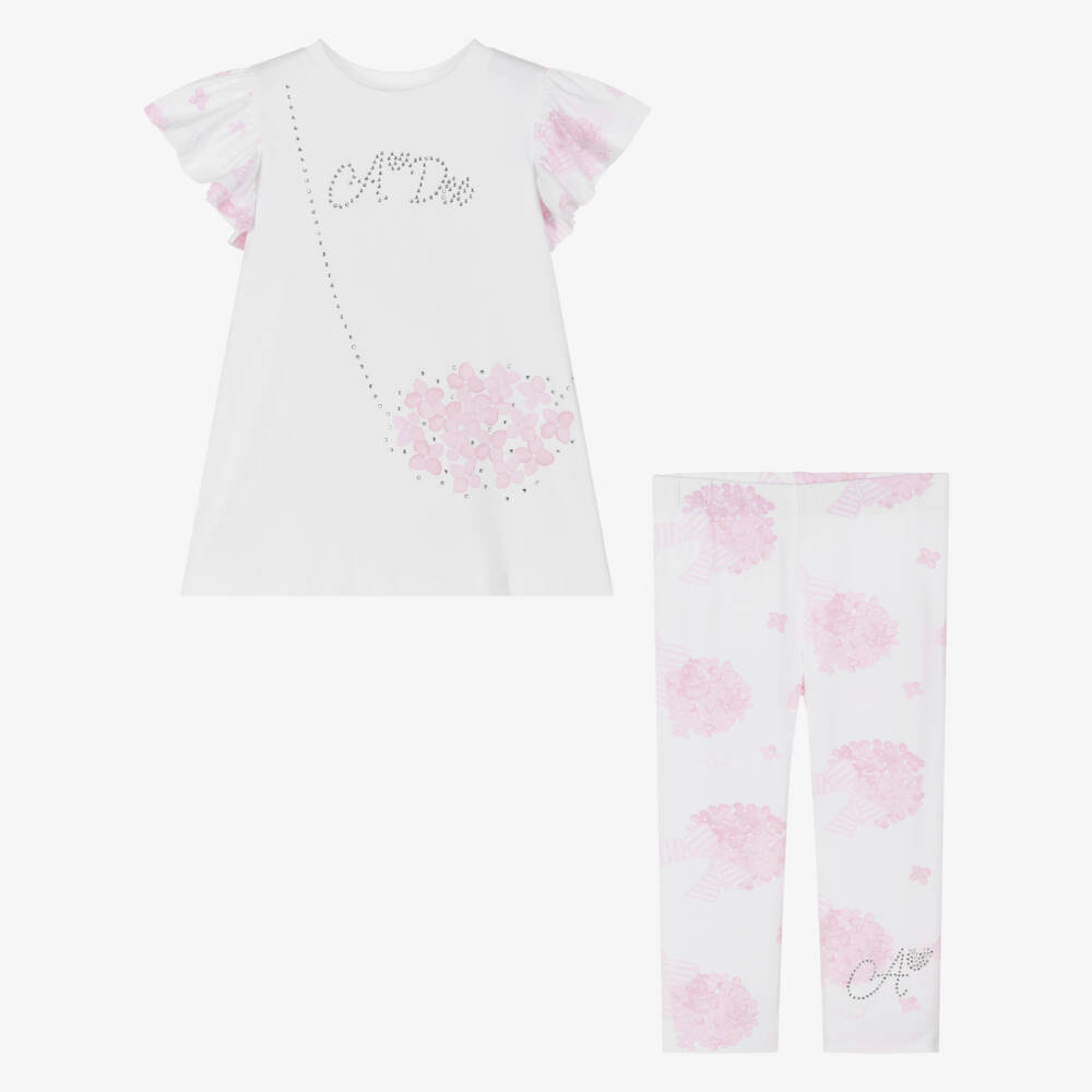 A Dee-Girls Elegant Floral Legging Ensemble | Childrensalon Outlet