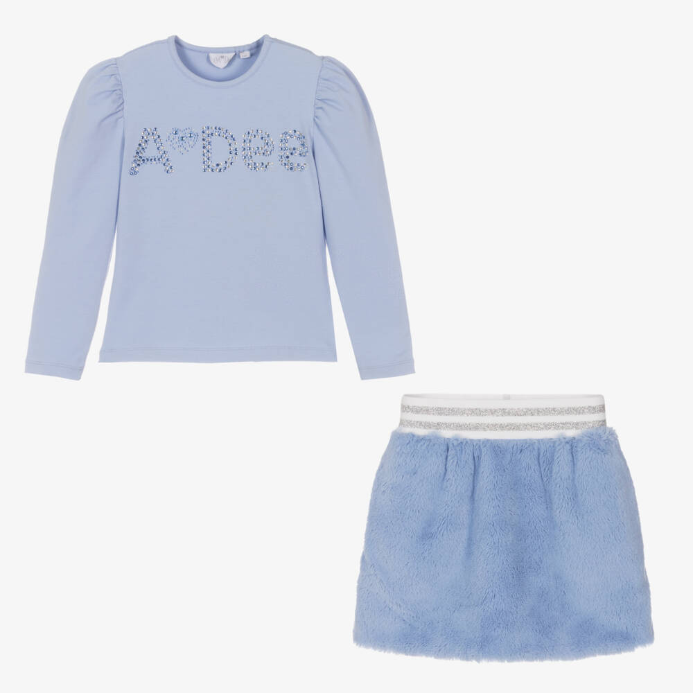 A Dee-Girls Faux Fur Skirt Ensemble | Childrensalon Outlet