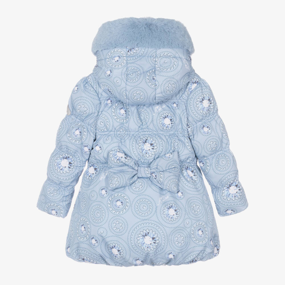 A Dee-Girls Frosty Blue Luxe Puffer Jacket | Childrensalon Outlet
