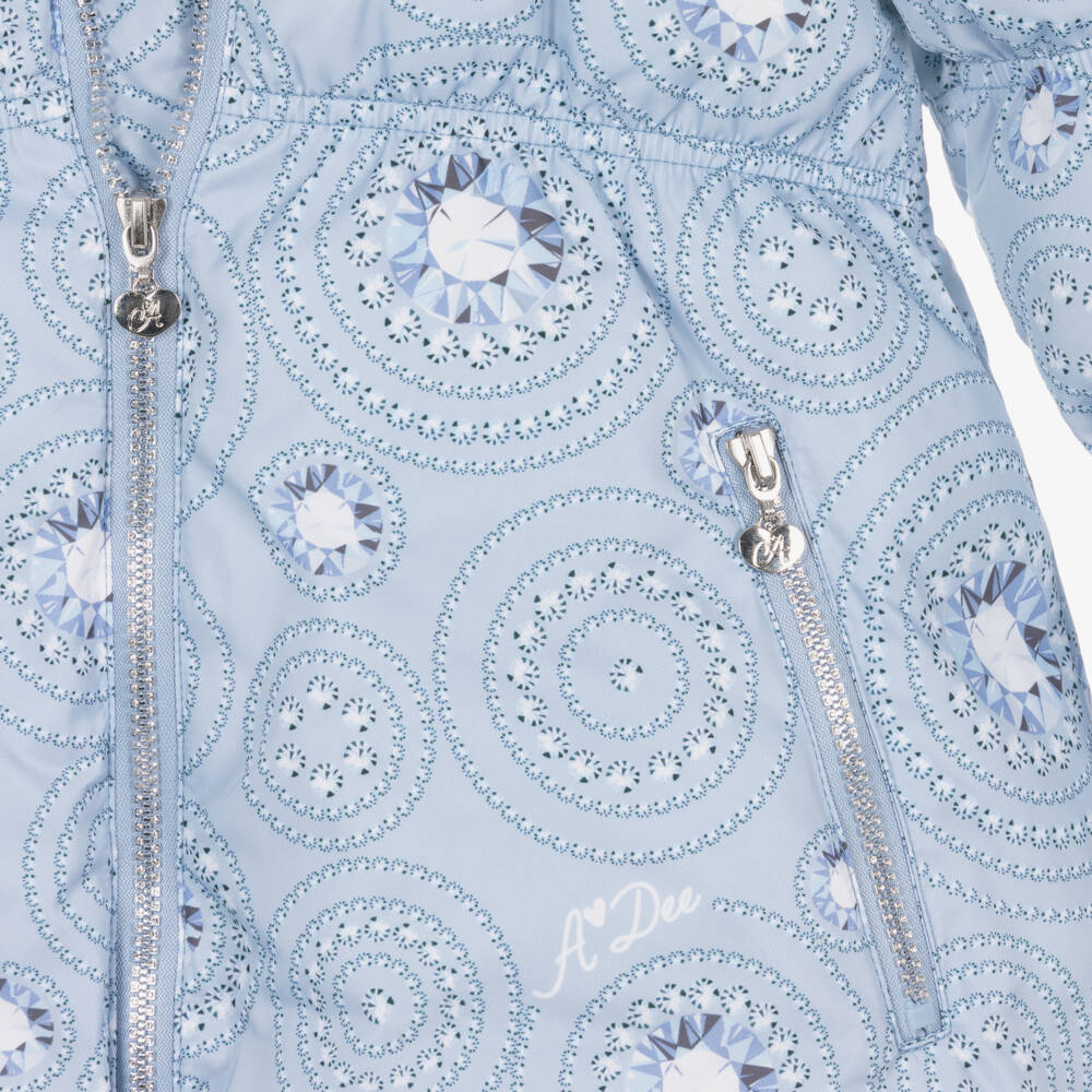 A Dee-Girls Frosty Blue Luxe Puffer Jacket | Childrensalon Outlet