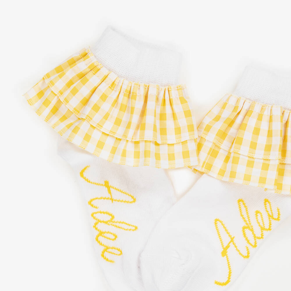 A Dee-Носки в клетку с оборками для девочек | Childrensalon Outlet