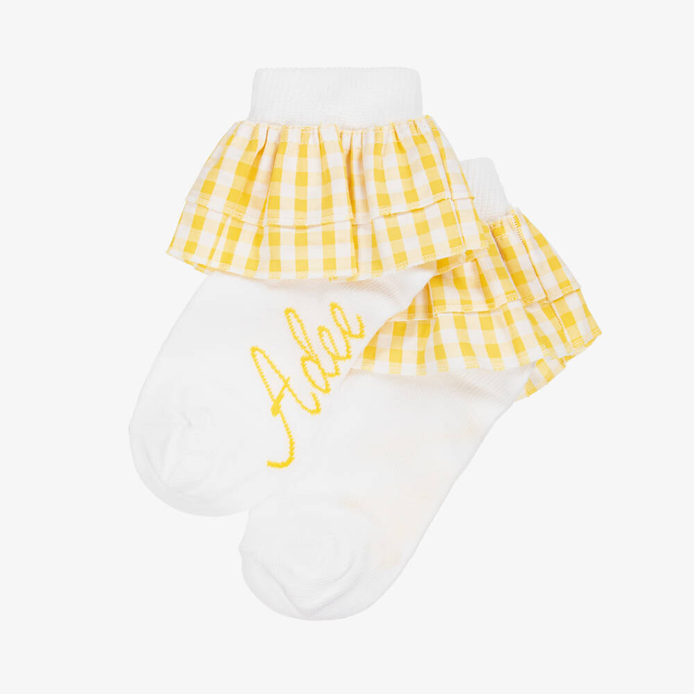 A Dee-Носки в клетку с оборками для девочек | Childrensalon Outlet