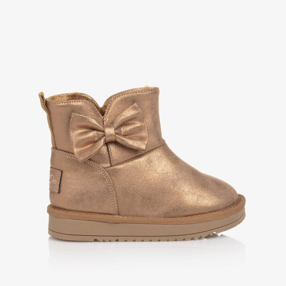 A Dee-Girls Glittering Brown Boots | Childrensalon Outlet