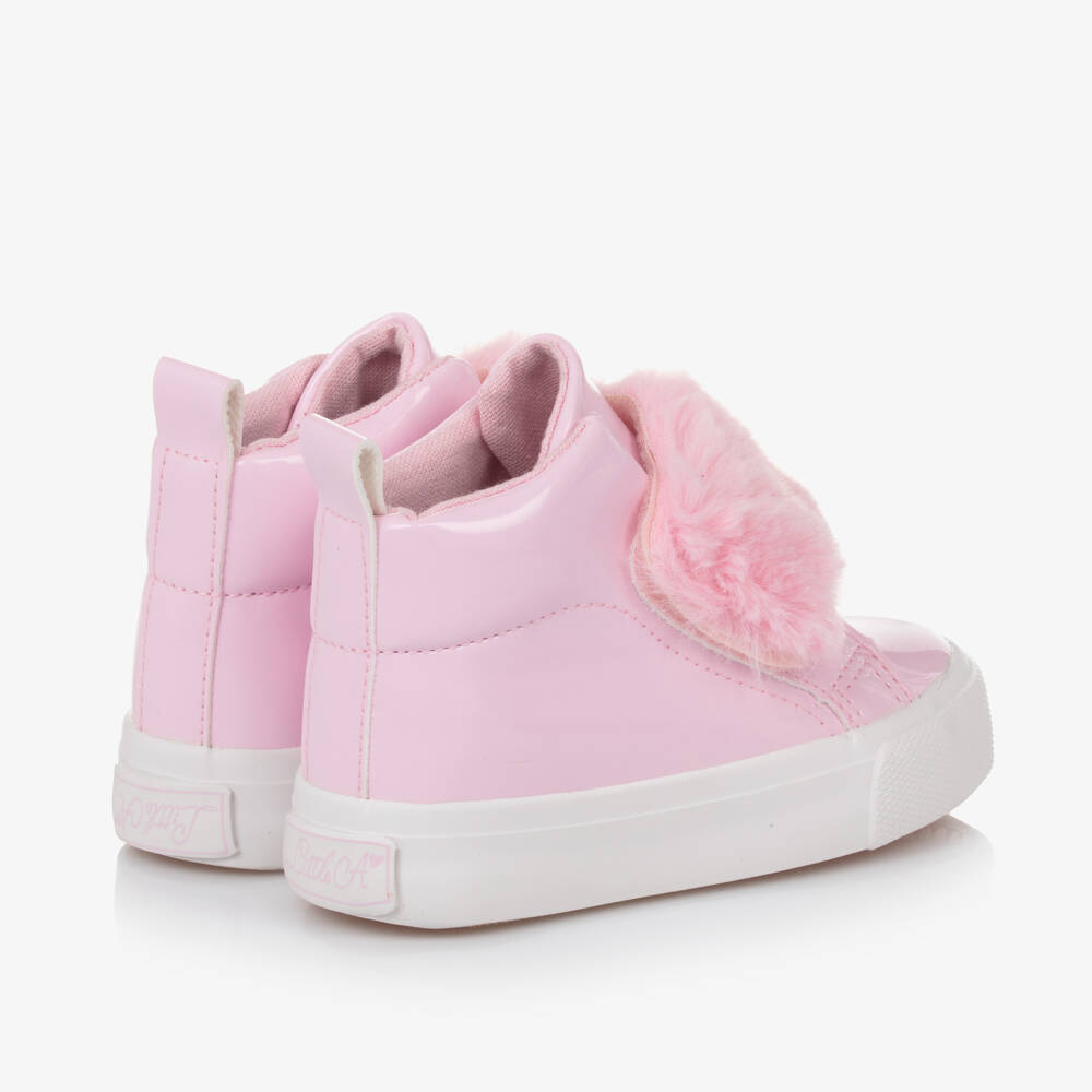 A Dee-Girls Glossy Pink High Tops | Childrensalon Outlet
