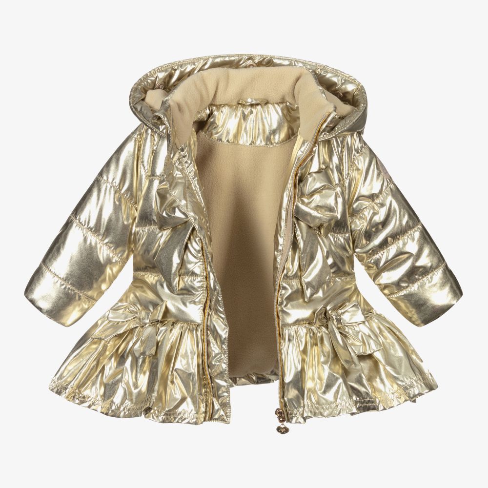 Girls gold clearance coat