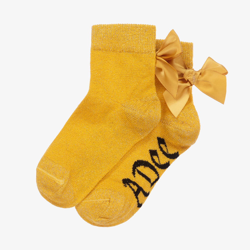 Girls gold socks top