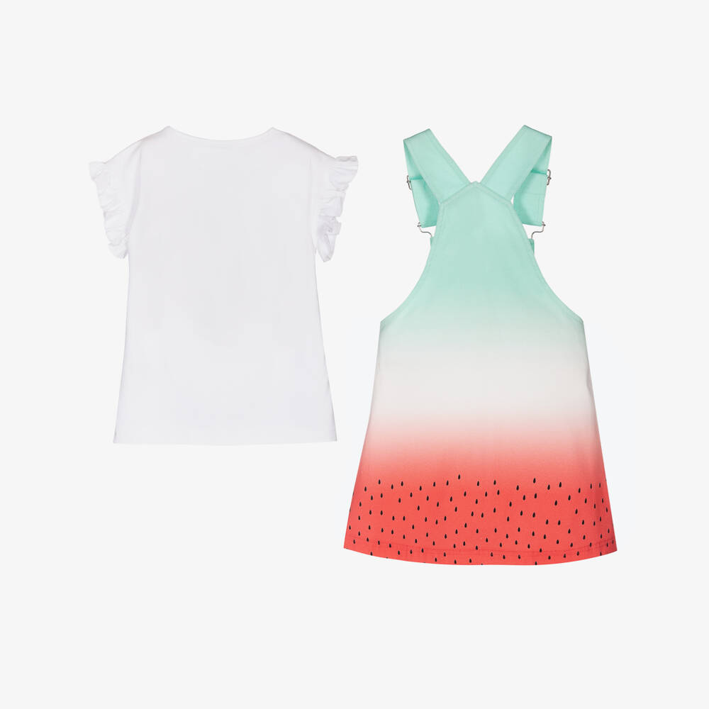 A Dee-Girls Green Watermelon Dress Set | Childrensalon Outlet