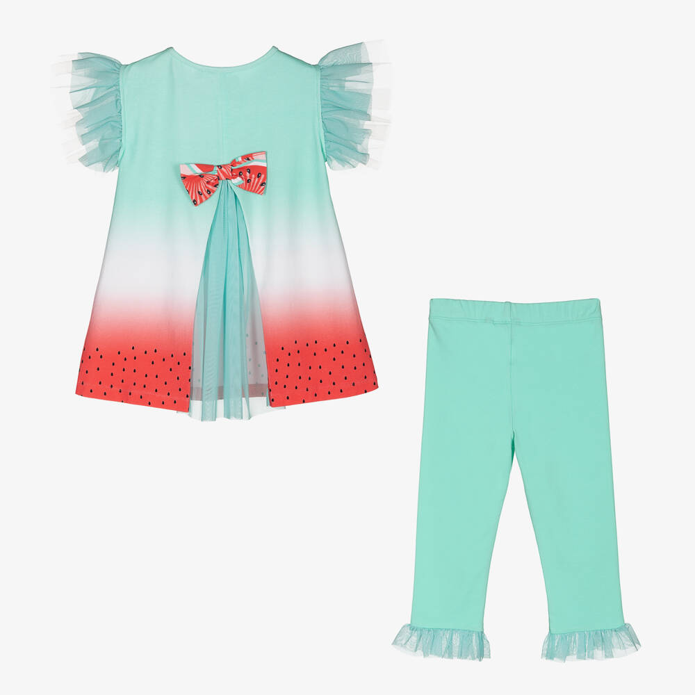 A Dee-Арбузный топ с зелеными легинсами | Childrensalon Outlet