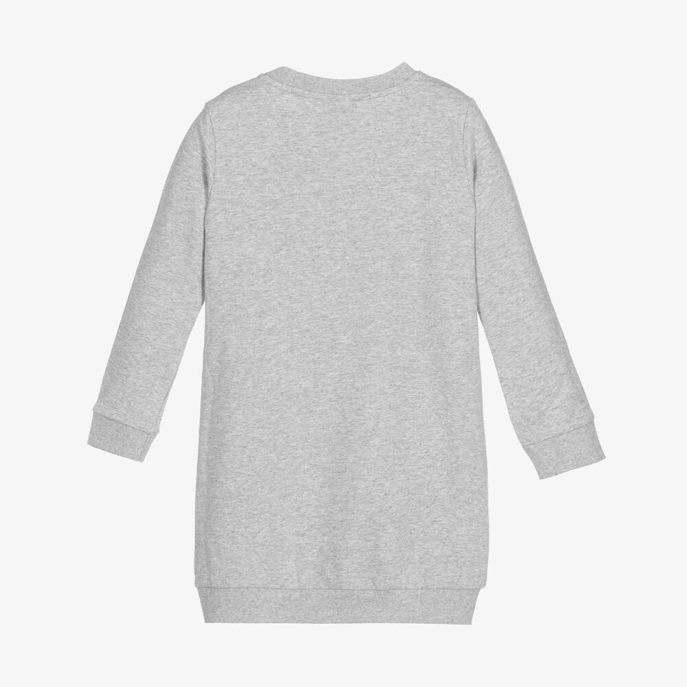 A Dee-Girls Grey Cotton Sweatshirt Dress | Childrensalon Outlet