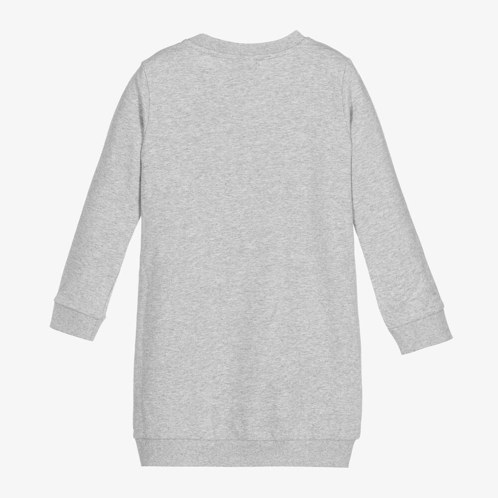 A Dee-Girls Grey Cotton Sweatshirt Dress | Childrensalon Outlet
