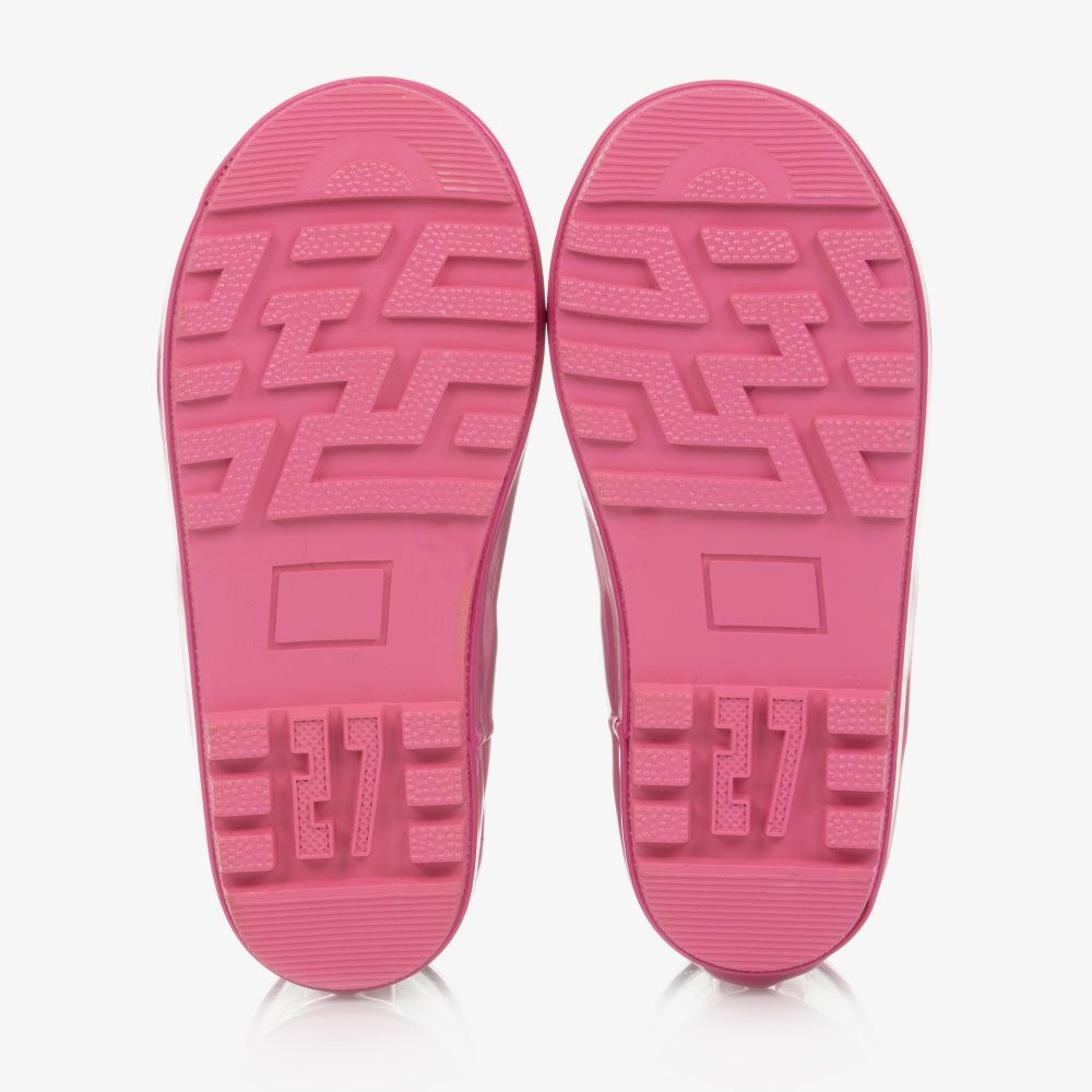 A Dee-Girls Grey & Pink Rain Boots | Childrensalon Outlet