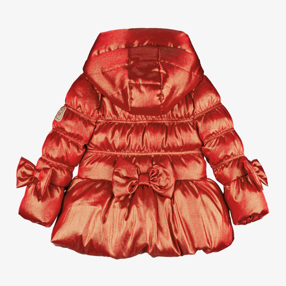A Dee-Girls Hooded Red Padded Coat | Childrensalon Outlet
