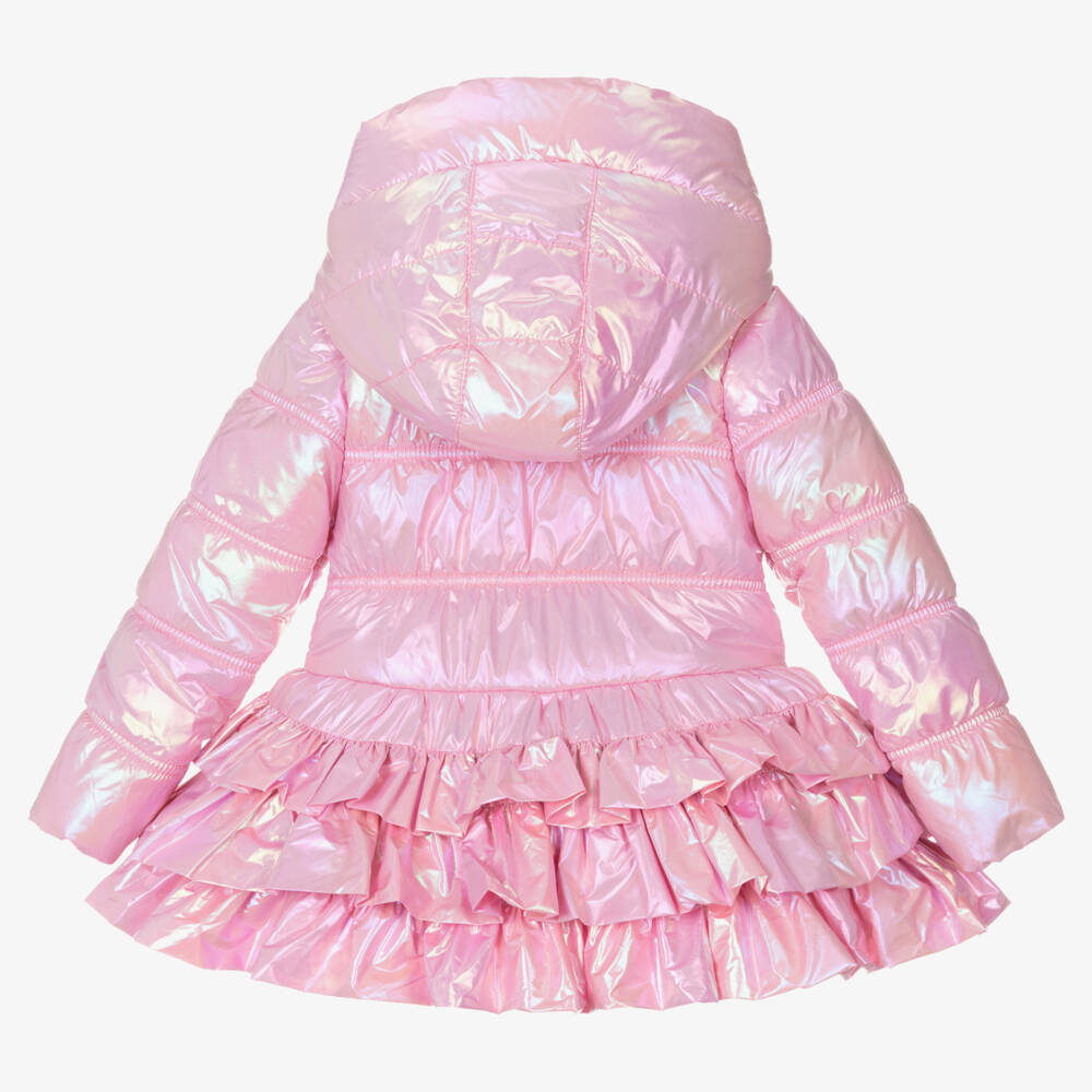 A Dee-Girls Iridescent Pink Puffer Coat  | Childrensalon Outlet