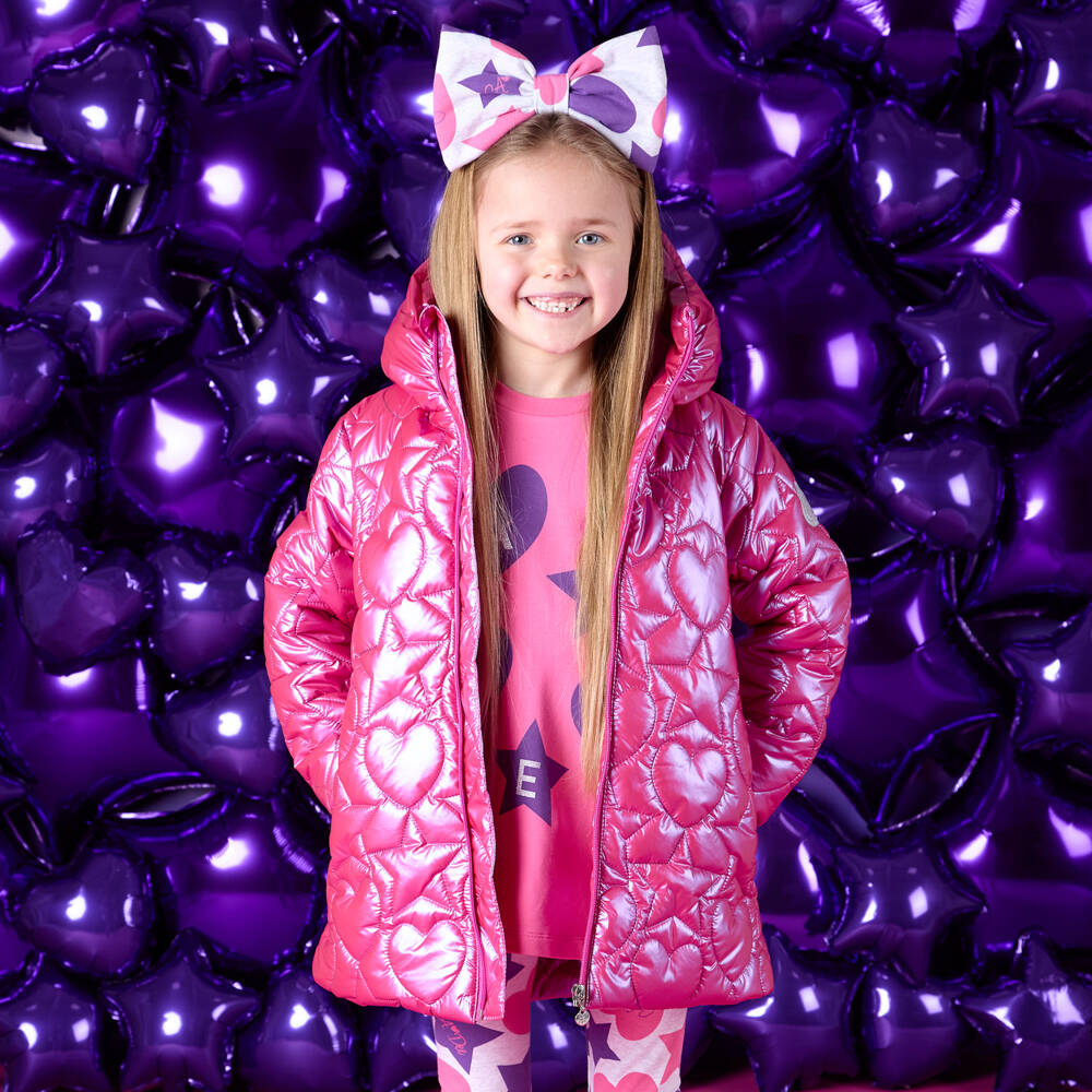 A Dee-Girls Iridescent Pink Quilted Outerwear | Childrensalon Outlet