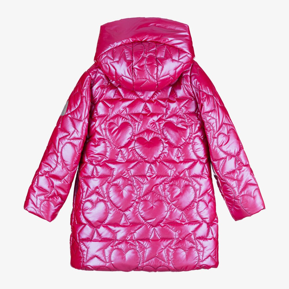 A Dee-Girls Iridescent Pink Quilted Outerwear | Childrensalon Outlet