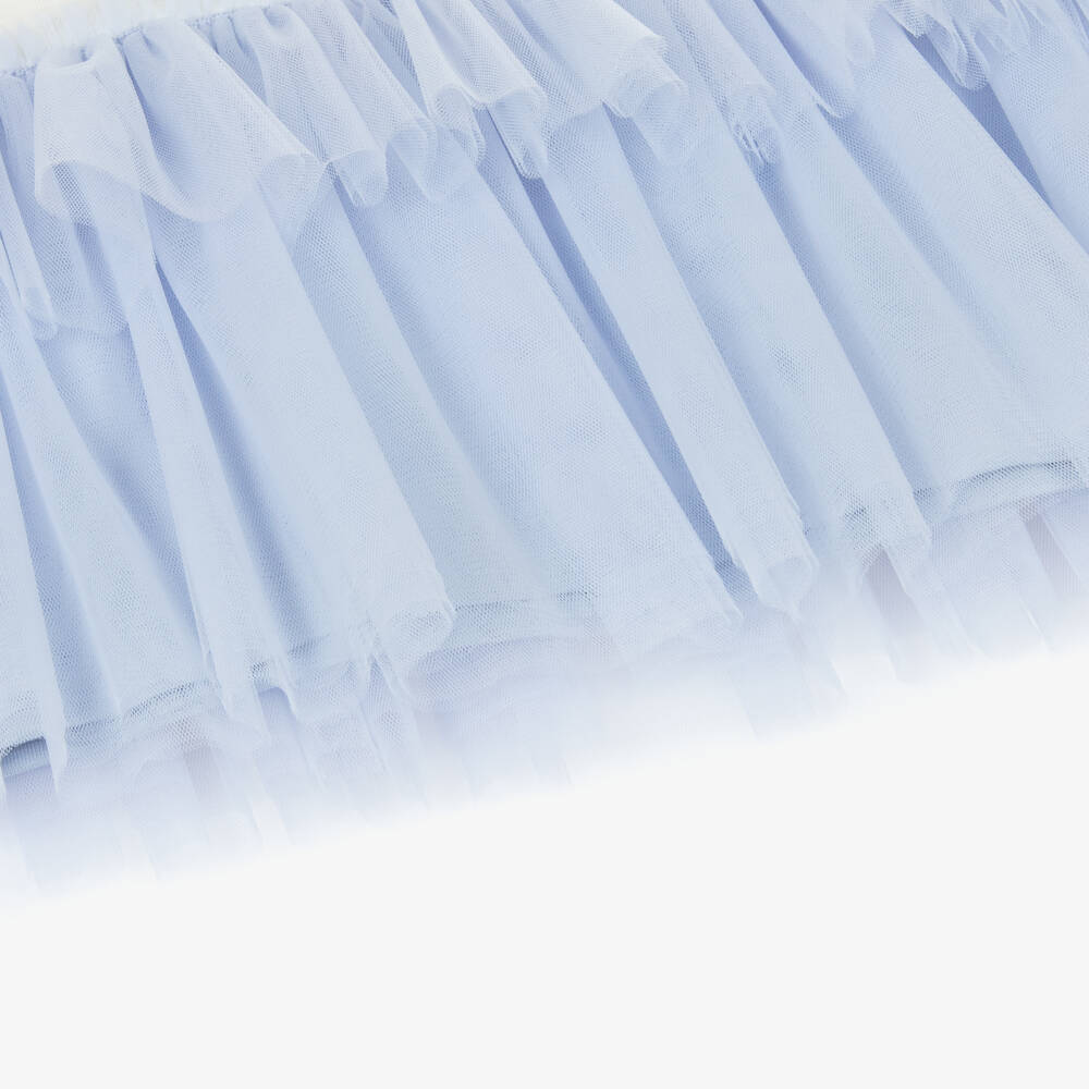 A Dee-Кремовый и синий комплект с леггинсами из тюля для девочек | Childrensalon Outlet