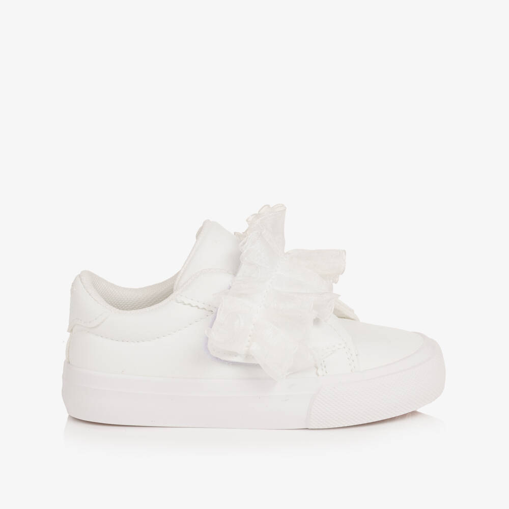 A Dee-Girls Ivory Frill Trainers | Childrensalon Outlet