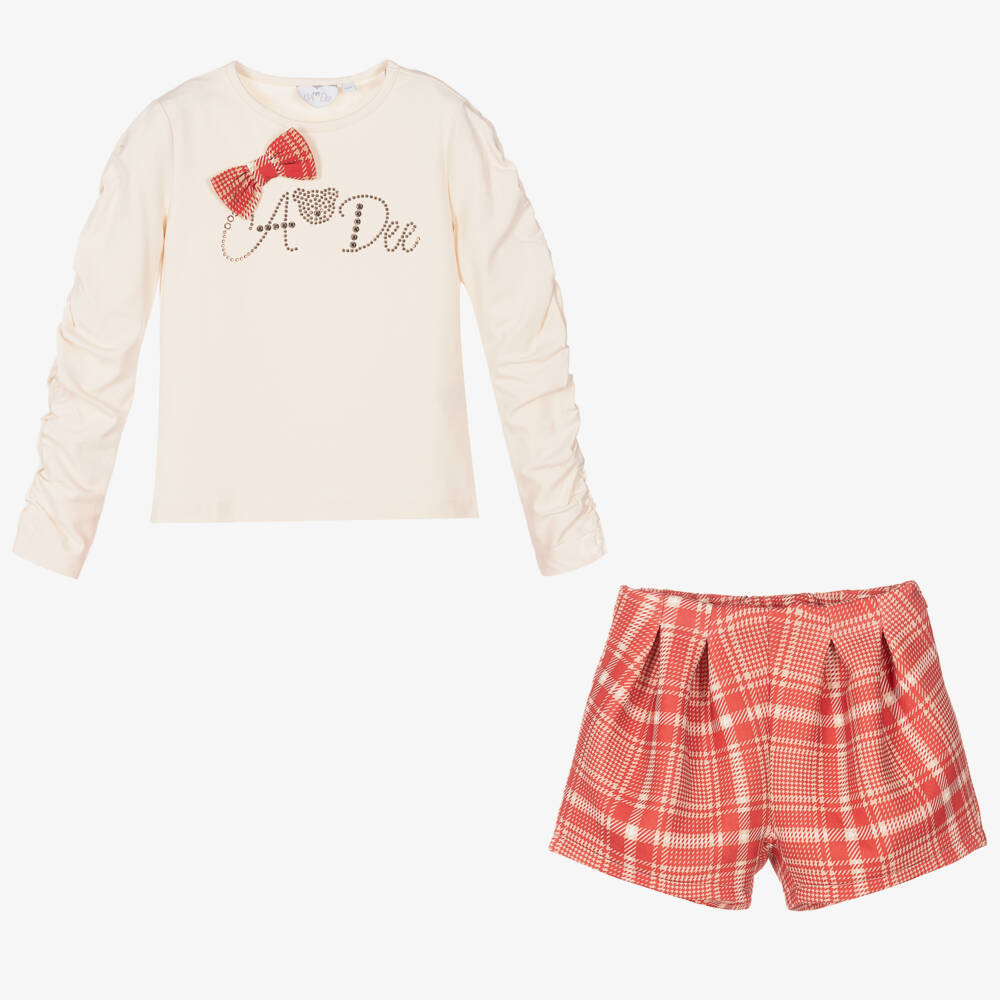 A Dee-Топ и красные шорты в клетку | Childrensalon Outlet
