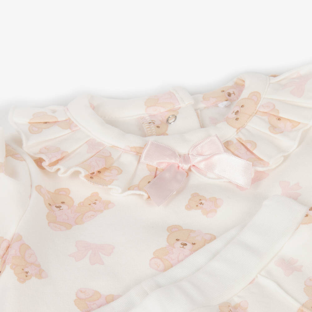 A Dee-Girls Ivory Teddy Bear Loungewear | Childrensalon Outlet