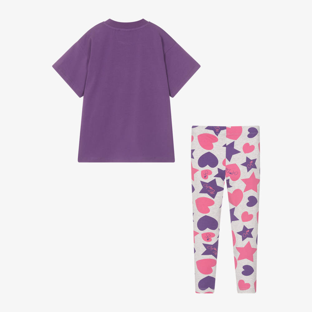 A Dee-Girls Lavender Jersey Legging Ensemble | Childrensalon Outlet