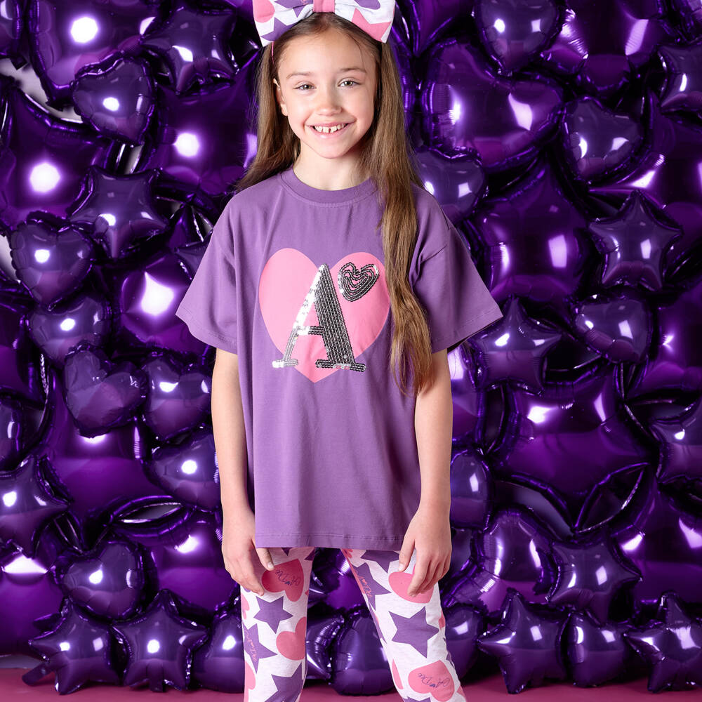 A Dee-Girls Lavender Jersey Legging Ensemble | Childrensalon Outlet
