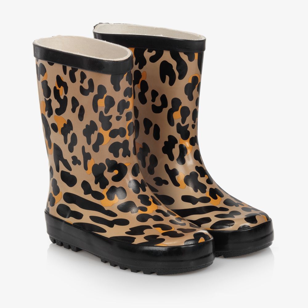 A Dee - Gummistiefel mit Leo-Print (M) | Childrensalon