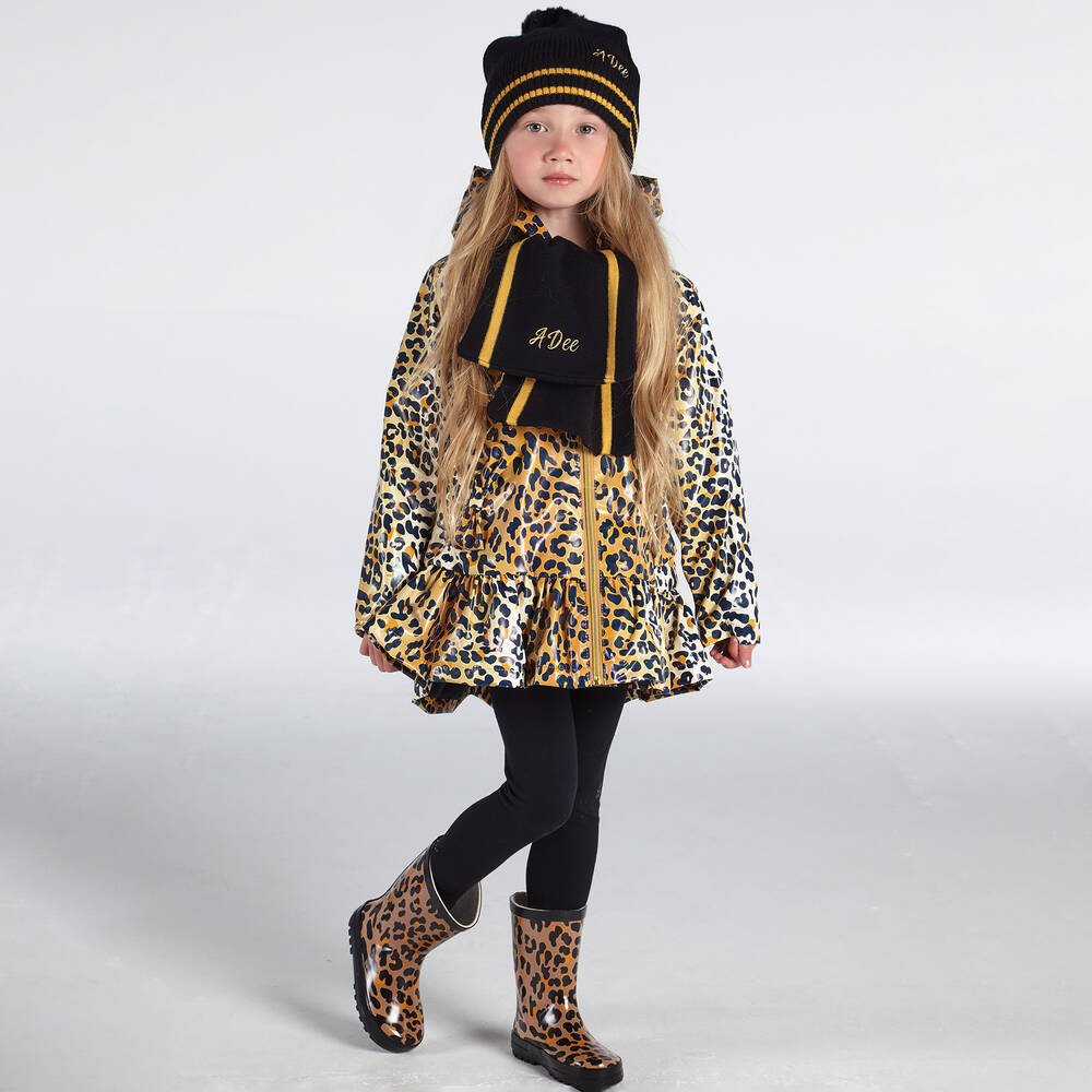 A Dee Girls Leopard Print Rain Boots